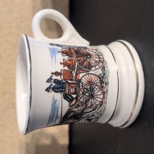 Vintage Firefighter Themed Mustache Coffee Mug
